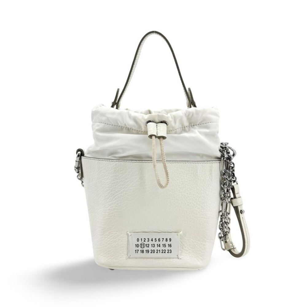 Maison Margiela 5Ac Leather White Calfskin Handbag